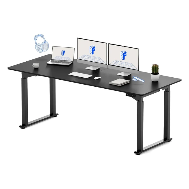 Flexispot QS Escritorio Eléctrico de Pie 180x80cm - Motor Dual - Altura Ajustable - Estación de Trabajo