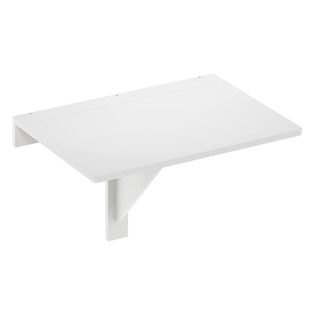 Mesa plegable de montaje en pared Furinno Hermita, blanco, tamaño único, diseño moderno