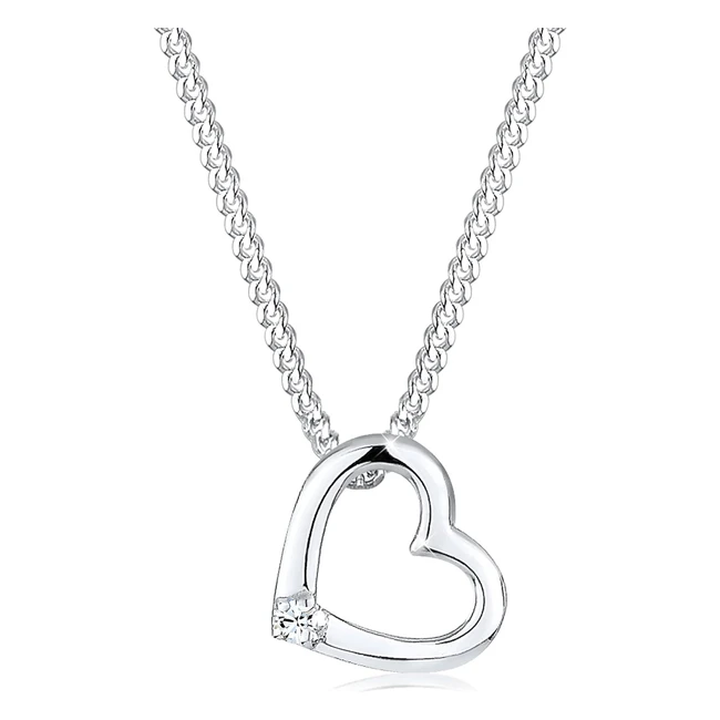 Collier femme cœur cristal argent 925 | Livraison gratuite