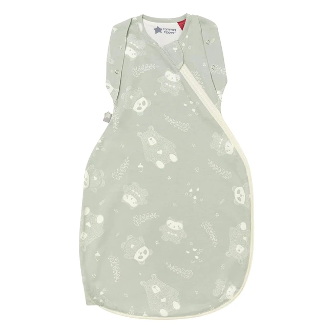 Tommee Tippee Baby Sleeping Bag - OriginalGrobag Swaddle Bag - Hip-Healthy Design - Soft Cotton-Rich Fabric - 0-3m - 1.0 Tog - Woodland Gro Friends