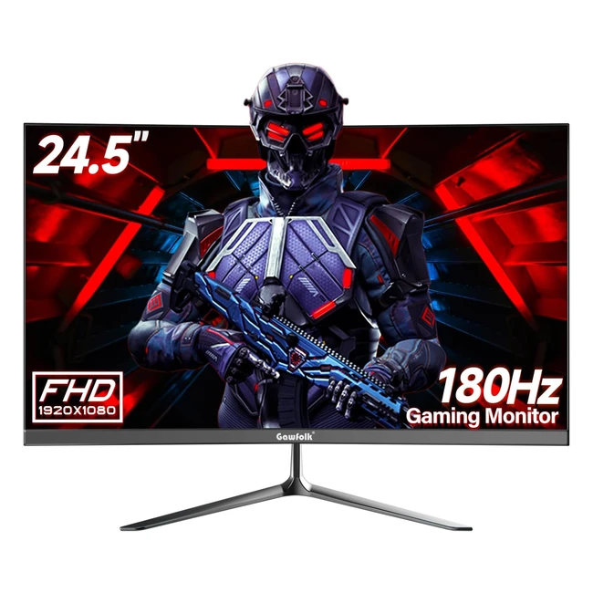 Monitor Gaming Gawfolk 245 pollici 180Hz Full HD Curvo senza cornice VA con sRGB 100