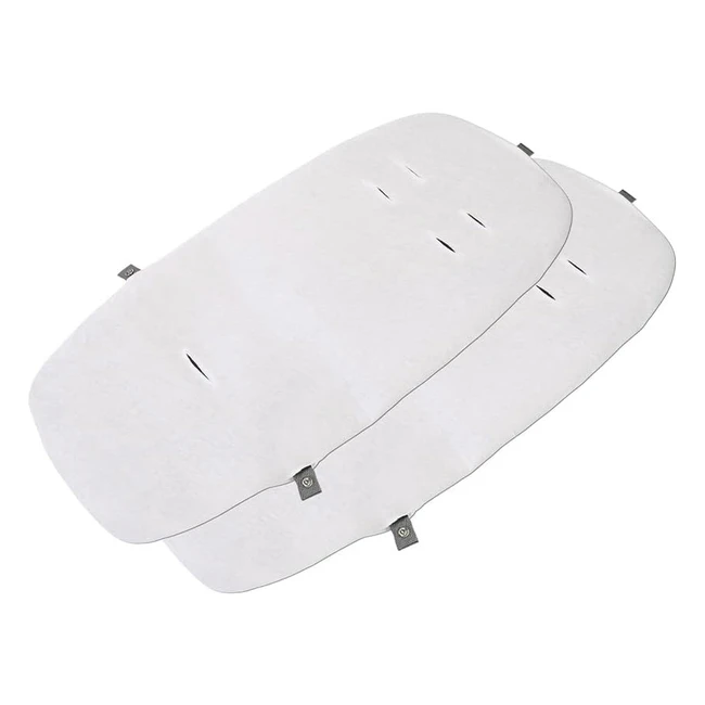 MaxiCosi Alba Bedsheets for Alba All-in-1 Bassinet | 100% Cotton | From Birth to 6 Months | White | 2 Pack