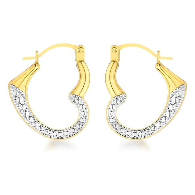 Orecchini a Cerchio Carissima Gold Donna Oro Bicolore 9K 375 - Spedizione Gratuita