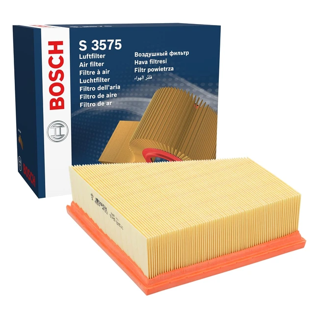 Filtro de aire Bosch S3575 para vehículos - Alta retención de polvo y eficacia de filtración