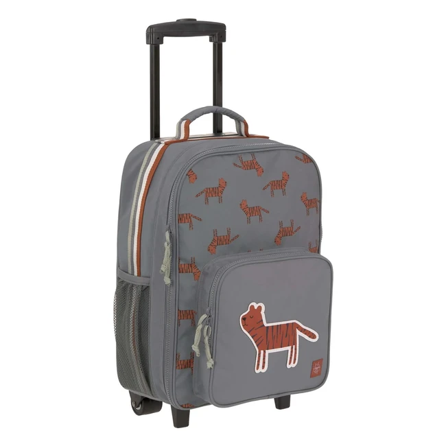 Valigetta da viaggio Lässig per bambini con asta telescopica e ruote - Safari Tiger
