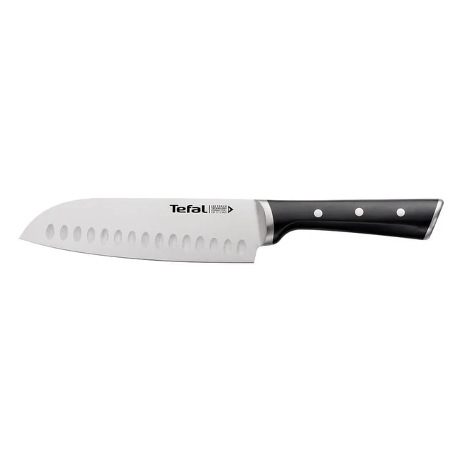 Tefal K2320614 Ice Force Stainless Steel Santoku Knife - Premium Design, Long-Lasting Performance