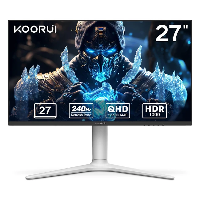 Monitor Gaming Koorui 27 Pulgadas 2K QHD2560 1440 240Hz VA Mini LED 1ms Adaptive Sync HDMI DisplayPort HDR 1000