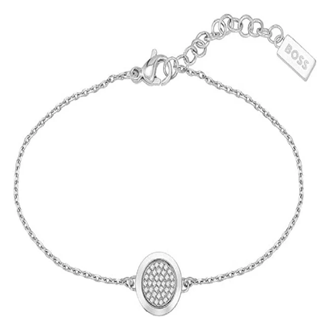 Boss Jewelry Women's Medallion Collection Chain Bracelet Stainless Steel 1580299 - Free Shipping