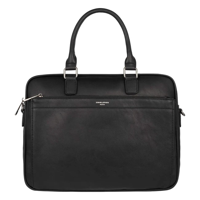 Sac à main David Jones homme noir - Cartable travail multi poche - Réf: 123456