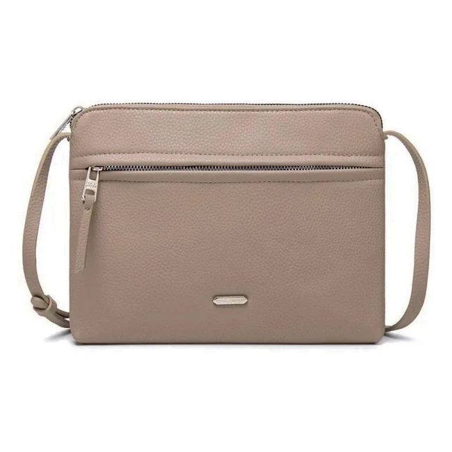 Sac Bandoulière Femme David Jones - Petit Sac Main Porté Épaule - Marron Taupe