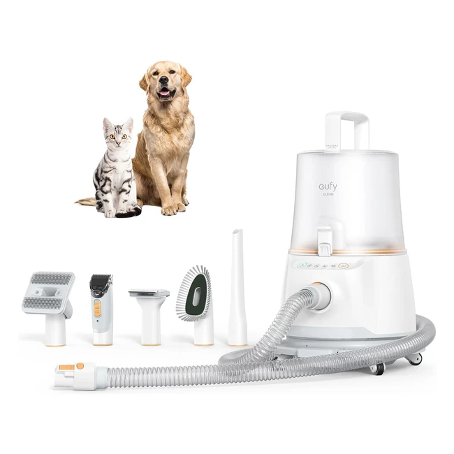Kit de toilettage 5 en 1 pour chien Eufy Clean von Anker N930 - Aspirateur puissant et silencieux - Bac de récupération 45L
