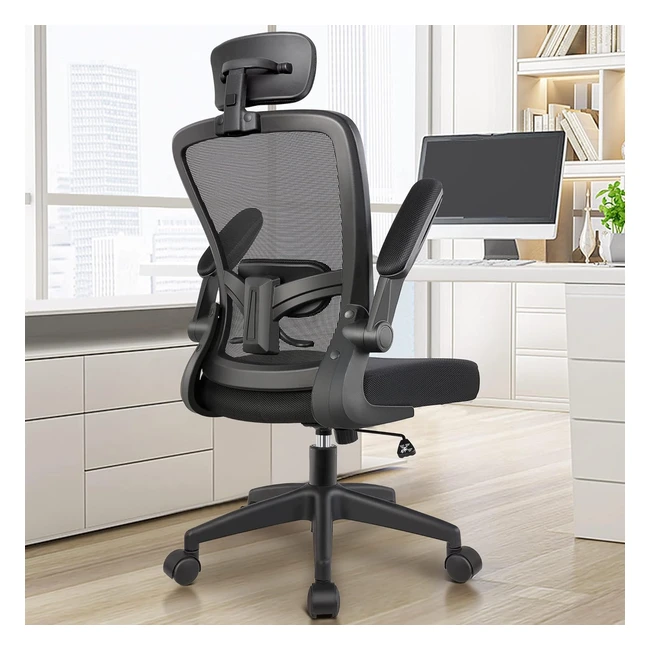 Silla de Oficina Ergonómica Felixking - Soporte Lumbar, Reposacabezas Ajustable - Capacidad de Peso hasta 300lb - Negro
