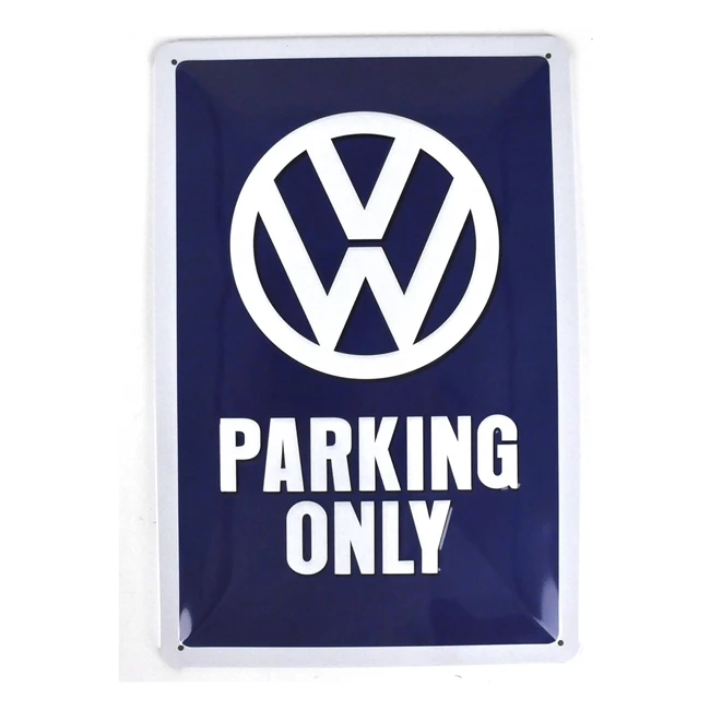 Targa Vintage NostalgicArt Volkswagen VW Parking Only - Idea Regalo Auto Metallo Design Retro 20x30 cm