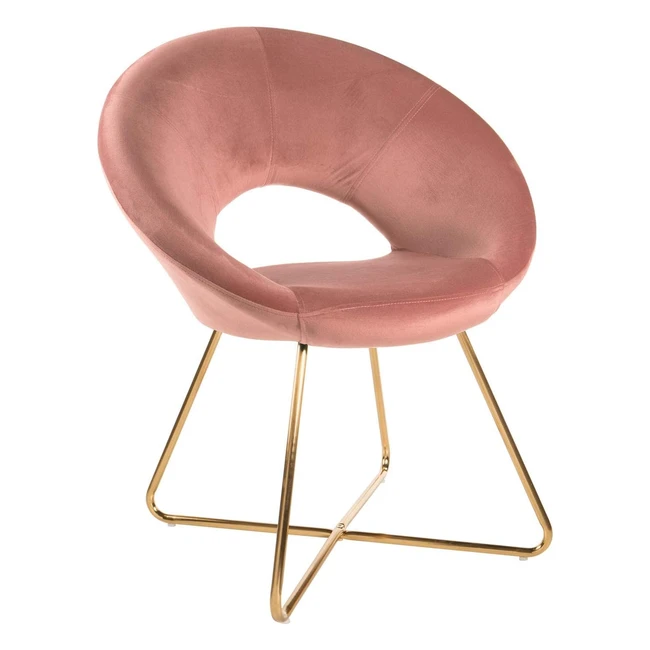 Poltrona Imbottita Circolare Bibi Moon in Velluto Rosa Cipria - Baroni Home