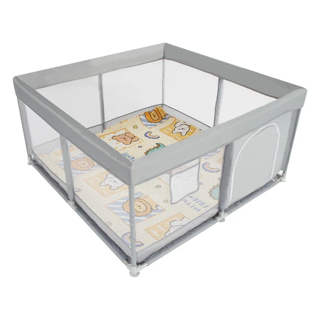 Parc bébé Gupamiga avec tapis et centre d'activités - Grande taille - Facile à assembler et à nettoyer