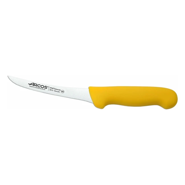 Coltello Disosso Arcos Serie 2900, Lama Acciaio Inossidabile Nitrum 140mm, Manico Polipropilene Giallo