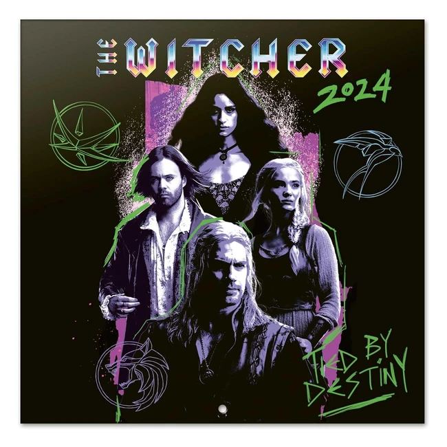 Calendario Pared The Witcher 2024 - Grupo Erik - Ref. 123456 - Planificador Mensual
