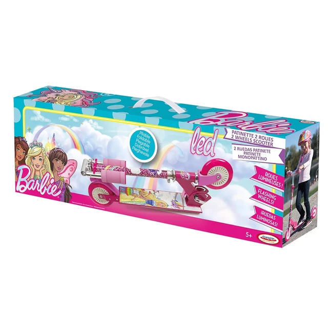 Trottinette Barbie Dreamtopia OBBd112LED - Roues Larges, Pratique et Élégante