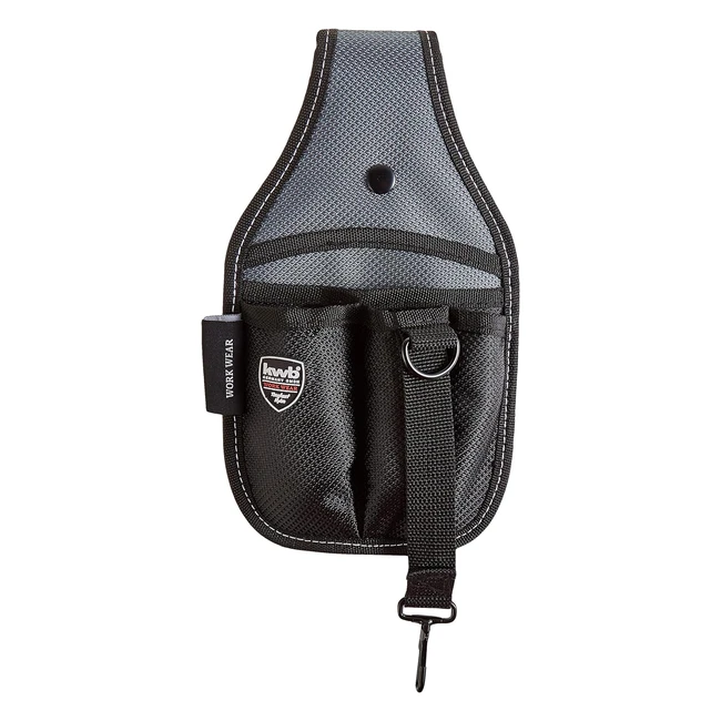 Borsa portautensili KWB in nylon con 2 scomparti grandi e 3 piccoli, passante per martello e moschettone