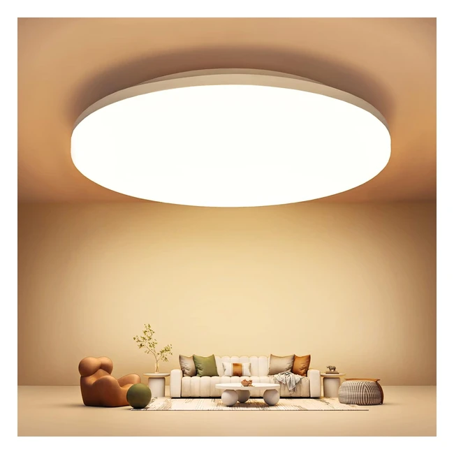 Plafonnier LED salle de bain 18W 1600lm - Luminaire étanche IP54 - Économie d'énergie