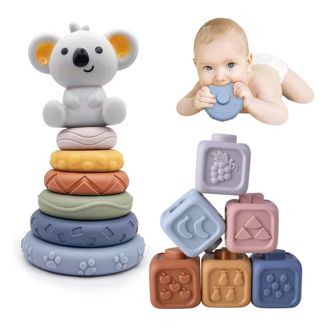 Juguete Apilable Lixiin 13 - Bloques para Bebés, Regalos para 6-18 Meses