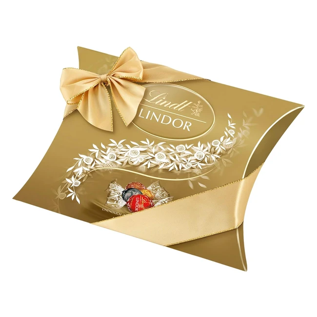Lindt Schokolade Lindor Kugeln Mix 323 g in Kissenverpackung ca. 25 Lindor Kugeln Milchschokolade feine herbe Schokolade weiße Schokolade Schokoladengeschenk oder Schokoladenpräsent
