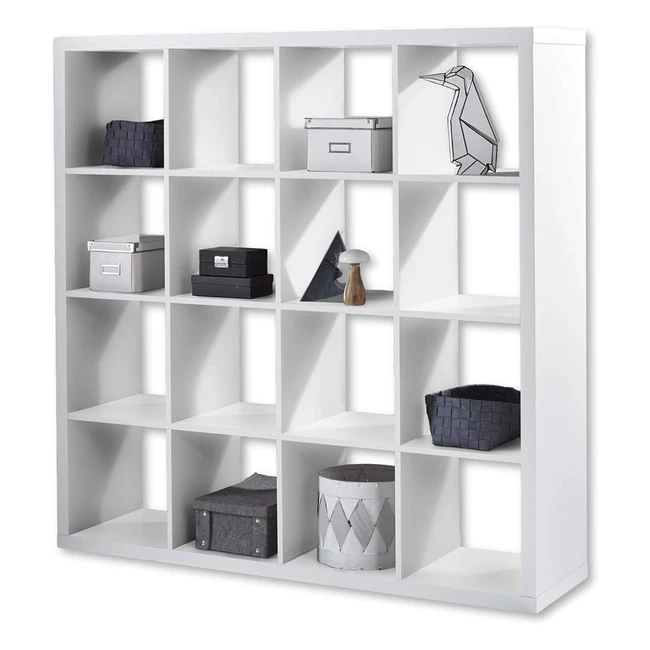 Stella Trading Style Würfelregal in Weiß | Praktischer Raumteiler mit viel Stauraum | 147 x 147 x 38 cm