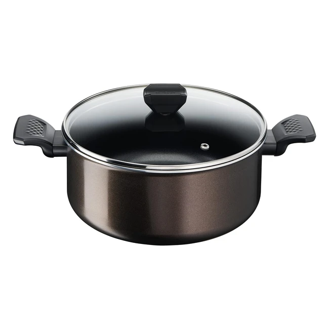 Faitout Tefal 24 cm 47L - Revêtement antiadhésif - Fabriqué en France