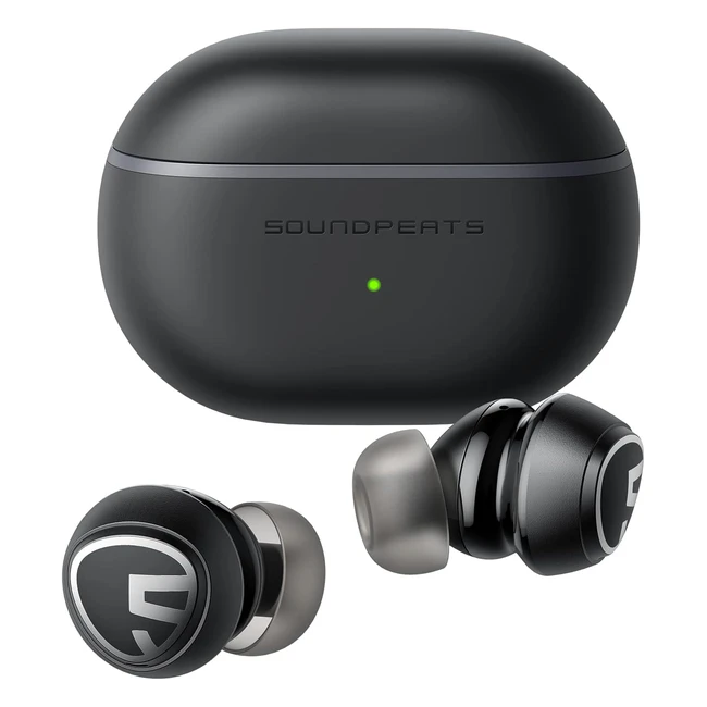 Soundpeats Cuffie Bluetooth Cancellazione Attiva del Rumore Auricolari Bluetooth 52 Cuffiette Bluetooth Controllo Touch Microfono Driver da 10mm Bassi Potenti
