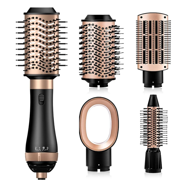Cepillo Secador de Pelo 4 en 1 | Alisador, Rizador, Moldeador | Reduce Encrespamiento | Antiestático