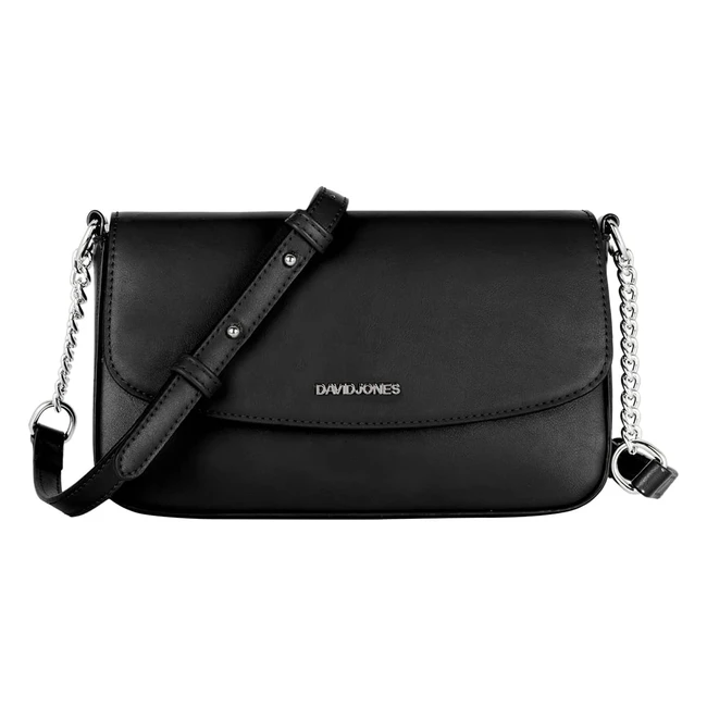 Bolso de Mano Mujer David Jones - Modelo Elegante y Práctico - Piel Sintética Premium - Negro