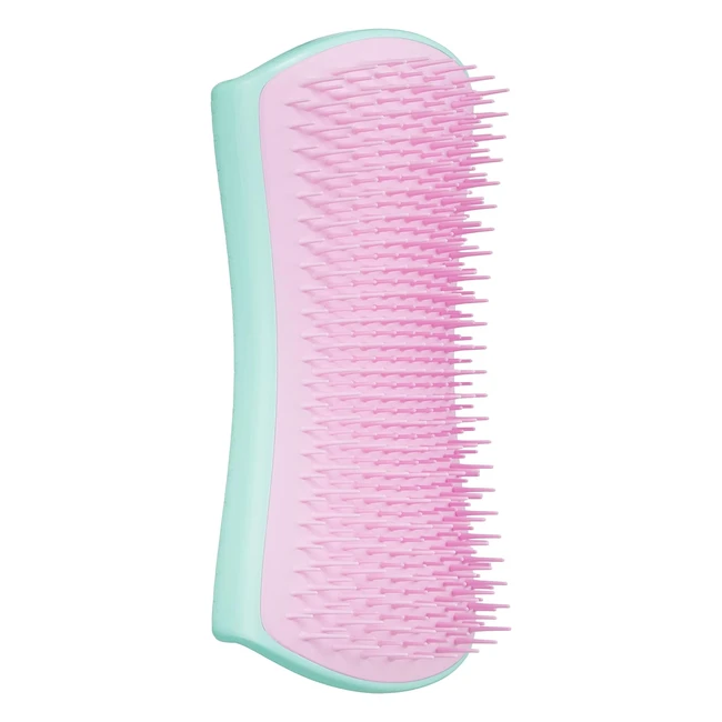 Tangle Teezer Pet Teezer Dualtier Deshedding Grooming Brush for Dogs - Gentle Polymer Teeth - Ergonomic - Easy Clean - Mint Pink