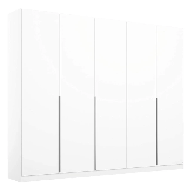 Rauch Möbel Alabama Schrank Kleiderschrank Drehtürenschrank Weiß 5-türig Premium 3 Kleiderstangen 9 Einlegeböden 1 Schubkasteneinsatz