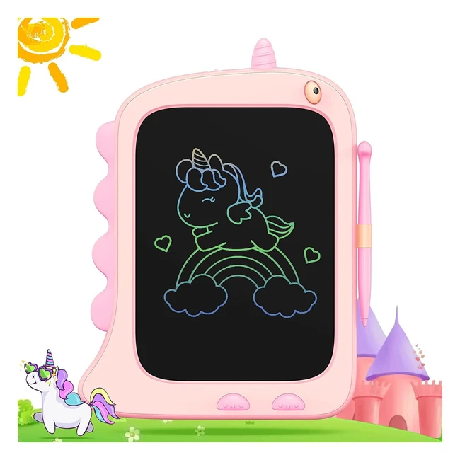Orsen Tablette d'écriture LCD 85 pouces Graphique Ardoise Magique Enfant 2-7 ans Filles Garçons Cadeau Licorne