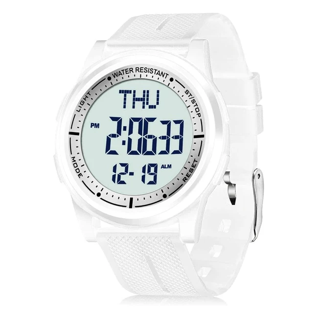 Montre Digitale Homme Femme Wifort 5ATM Etanche Bracelet Double Temps Chronomètre Alarme Ultraléger