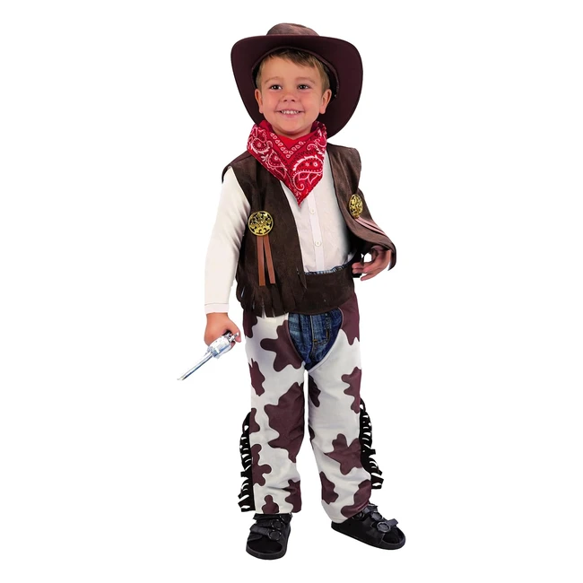 Travestimento Bambino Ciaocowboy Rodeo Taglia 46 Anni Marrone/Bianco