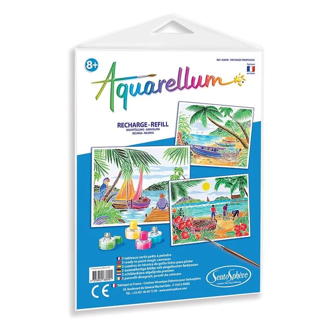 Cargador Aquarellum Paysages Tropicales - Pintura Sin Sobrepasar