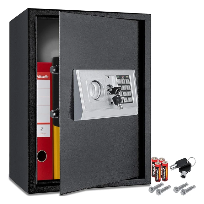 Kesser Elektronischer Wandtresor Geldschrank 50 x 35 x 345 cm Schwarz - Sicherheitsschloss, LCD-Display