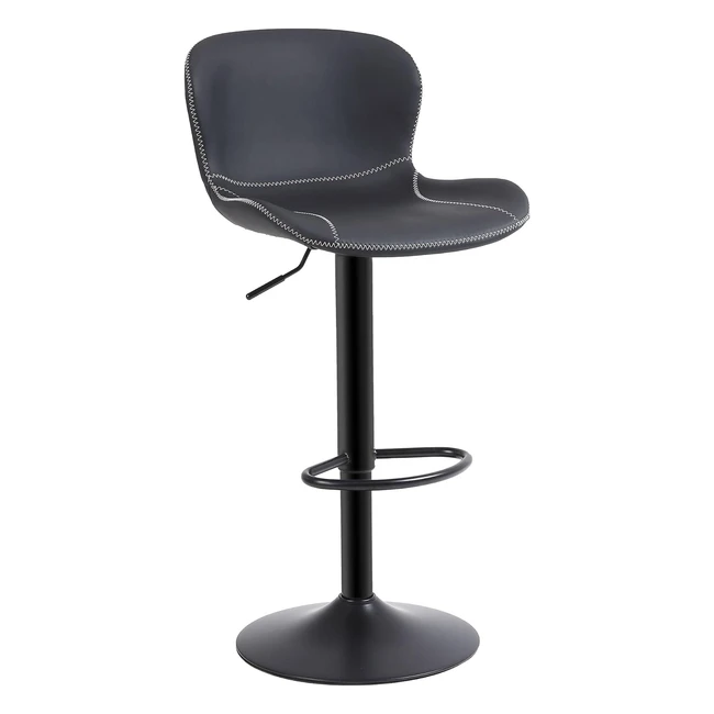 Sgabello cucina regolabile in ecopelle nero - YouhauChair SG-545
