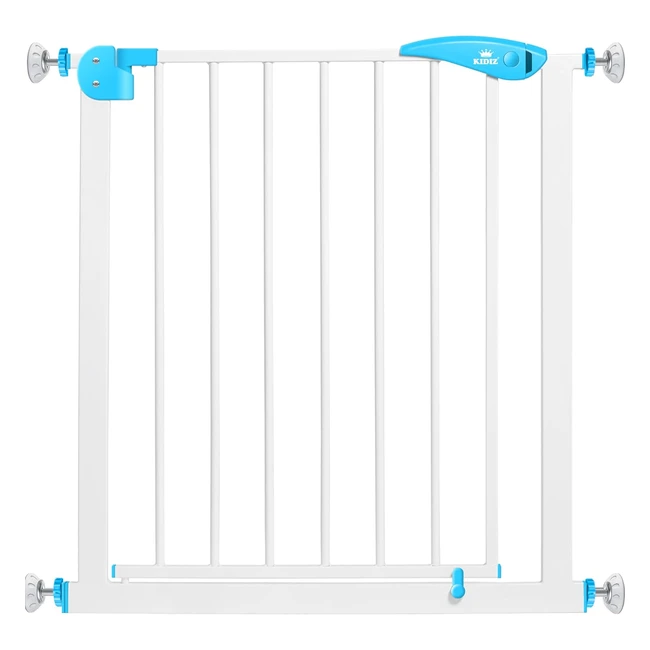 Kidiz Türschutzgitter Treppengitter für Haustiere ohne Bohren schwenkbar beidseitig weiß