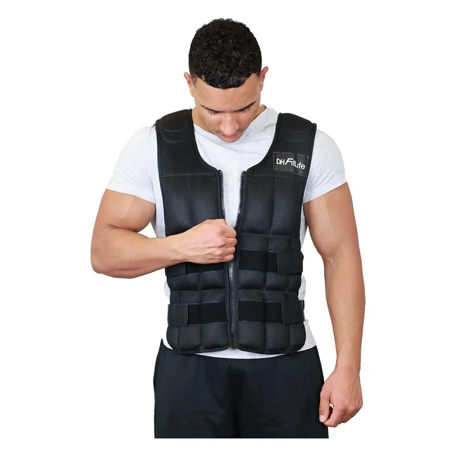 Gilet Pesi 20 kg DH FitLife - Costruzione Muscolare e Allenamento Forza - Gilet Appesantito - Donna Uomo