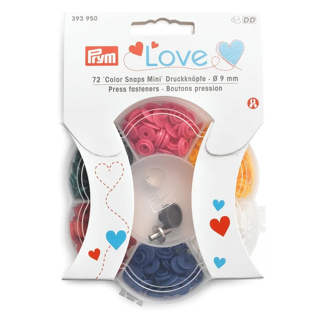 Prym Camiseta Druckknpfe Love 8mm en 6 colores - Referencia XYZ - Fácil de usar