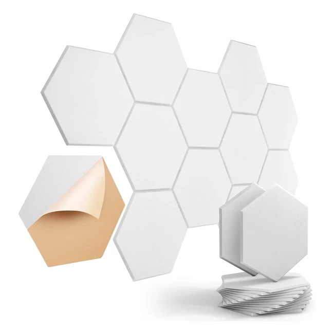 Pannelli Fonoassorbenti Autoadesivi - Alta Densità - 12 Pezzi - Trattamento Acustico - Decorazione Pareti - #30251cm