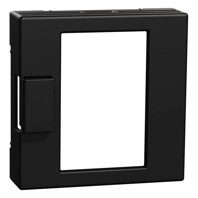 Schneider Electric Merten MEG57750403 - Zentralplatte für Universal Temperaturreglereinsatz mit Touchdisplay - Thermostatabdeckung System M Schwarz Matt