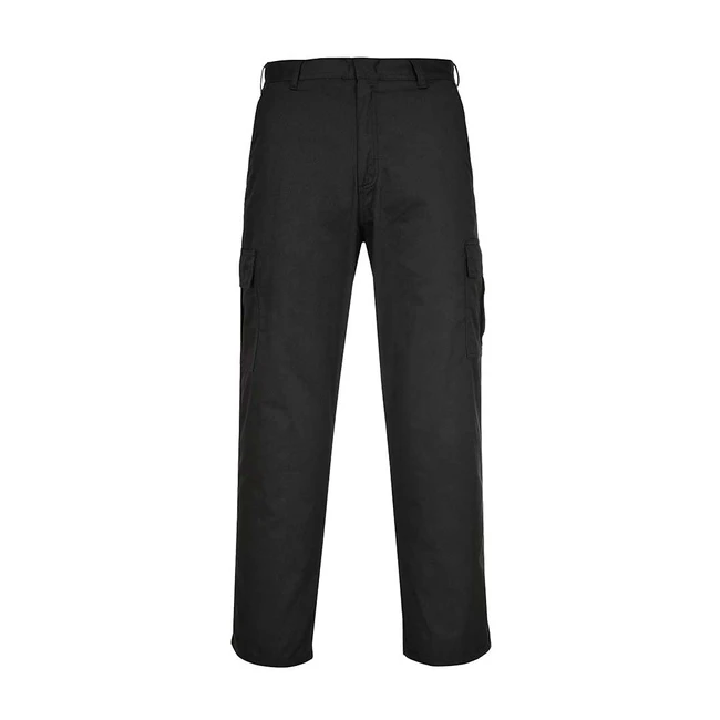 Portwest C701 Durable Combat Trouser Black Tall 34 - Reinforced Seams, 40 UPF Fabric
