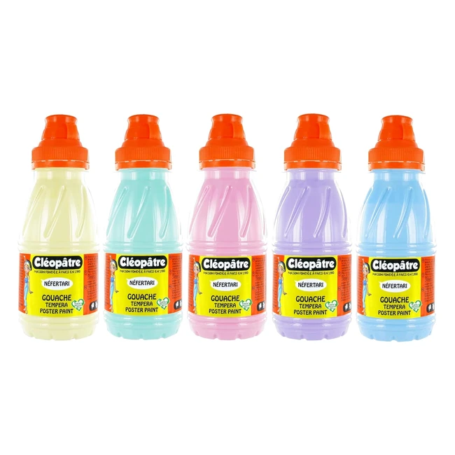 Lote 5 Botes Aguada Pastel Nefertari 5x250ml - Pintura Multisuperficie