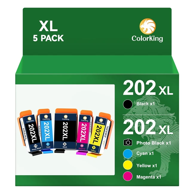 Colorking 202XL Cartouches d'encre compatibles Epson 202 XL - XP6100 XP6105 XP6000 XP6005 XP6001