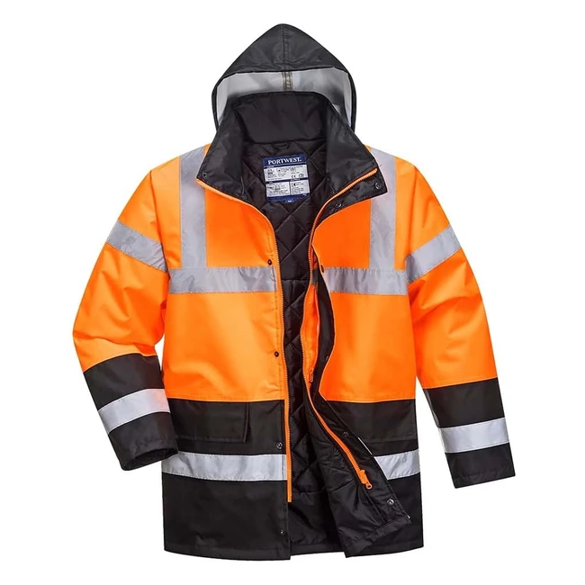 Parka HV bicolore Portwest taille XXXL S467OBRXXXL - Protection contre le froid jusqu'à -40°C