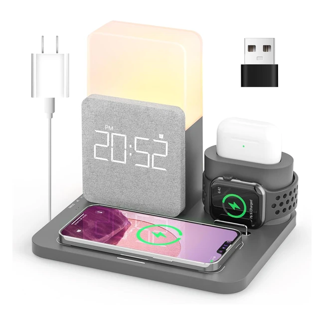 Caricabatterie wireless 3 in 1 con adattatore QC30 - Ricarica veloce da 15W per iPhone 13 Pro Max