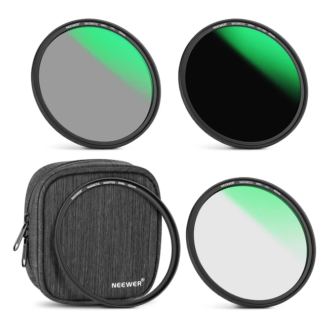 Kit Filtres Magnétiques 62mm Neewer ND1000MCUVCPL - Verre Optique HD - Revêtement 30 Couches